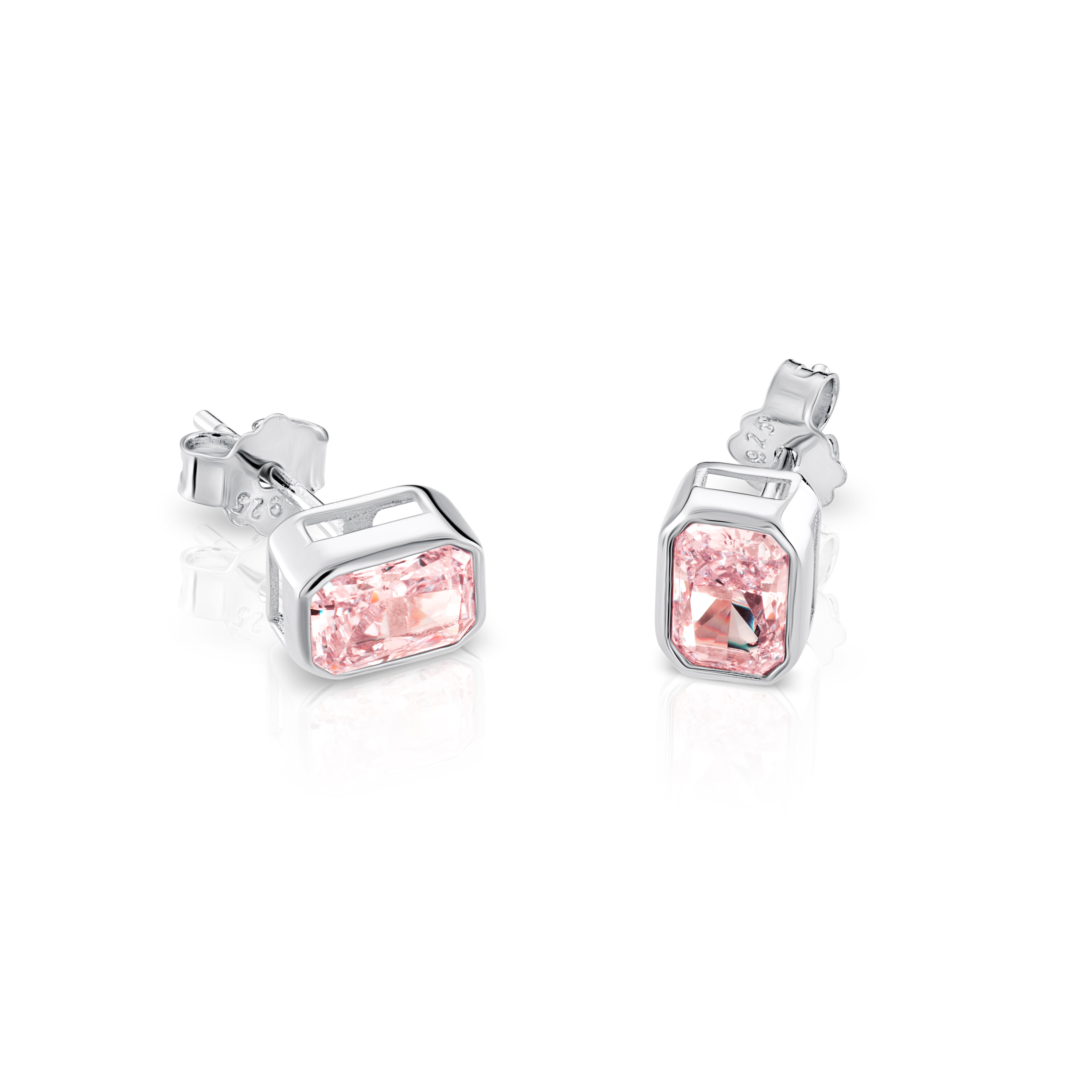 Crushed Ice Radiant Cut 925 Silver Ring Bracelet Necklace Earrings - 12 Colours!