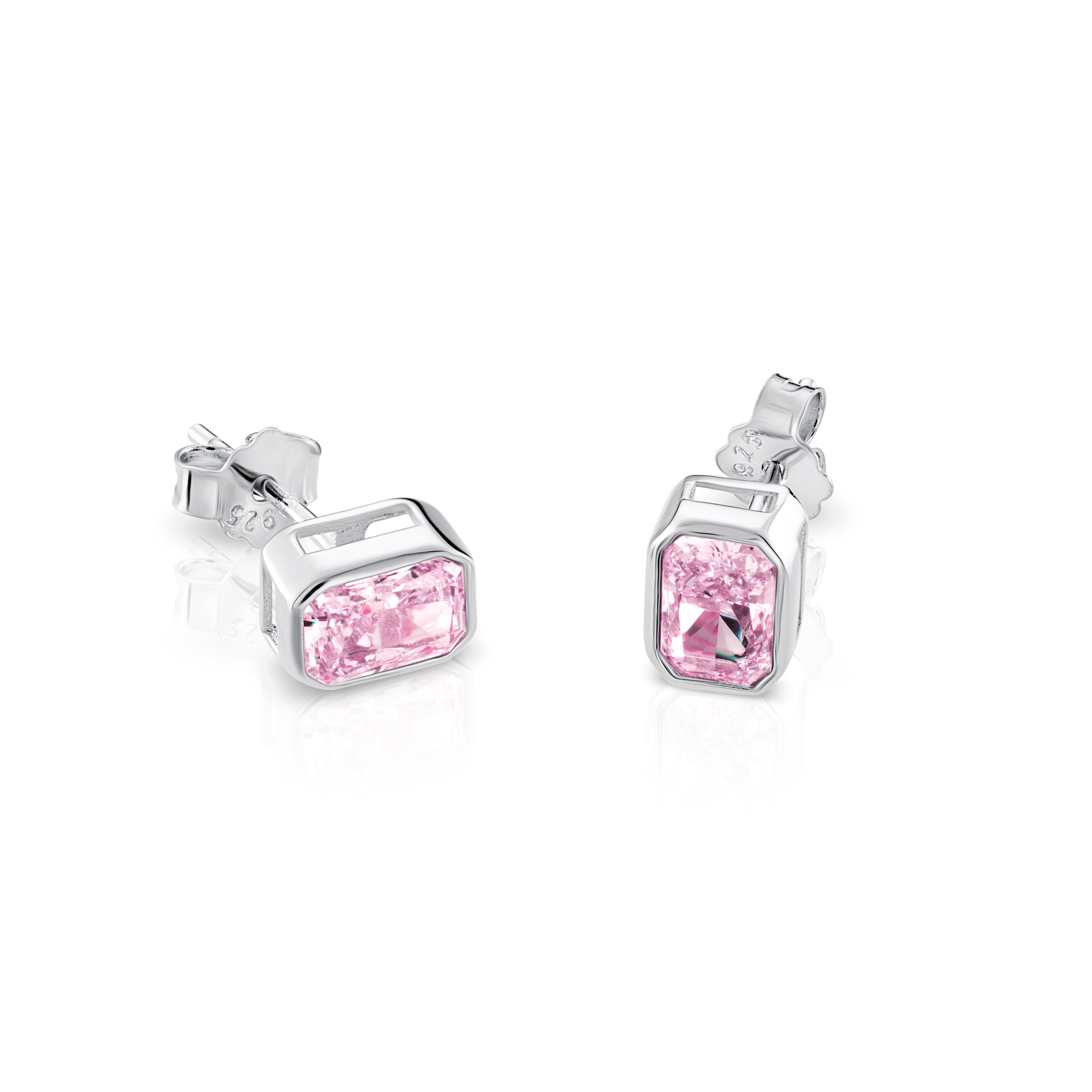 Crushed Ice Radiant Cut 925 Silver Ring Bracelet Necklace Earrings - 12 Colours!