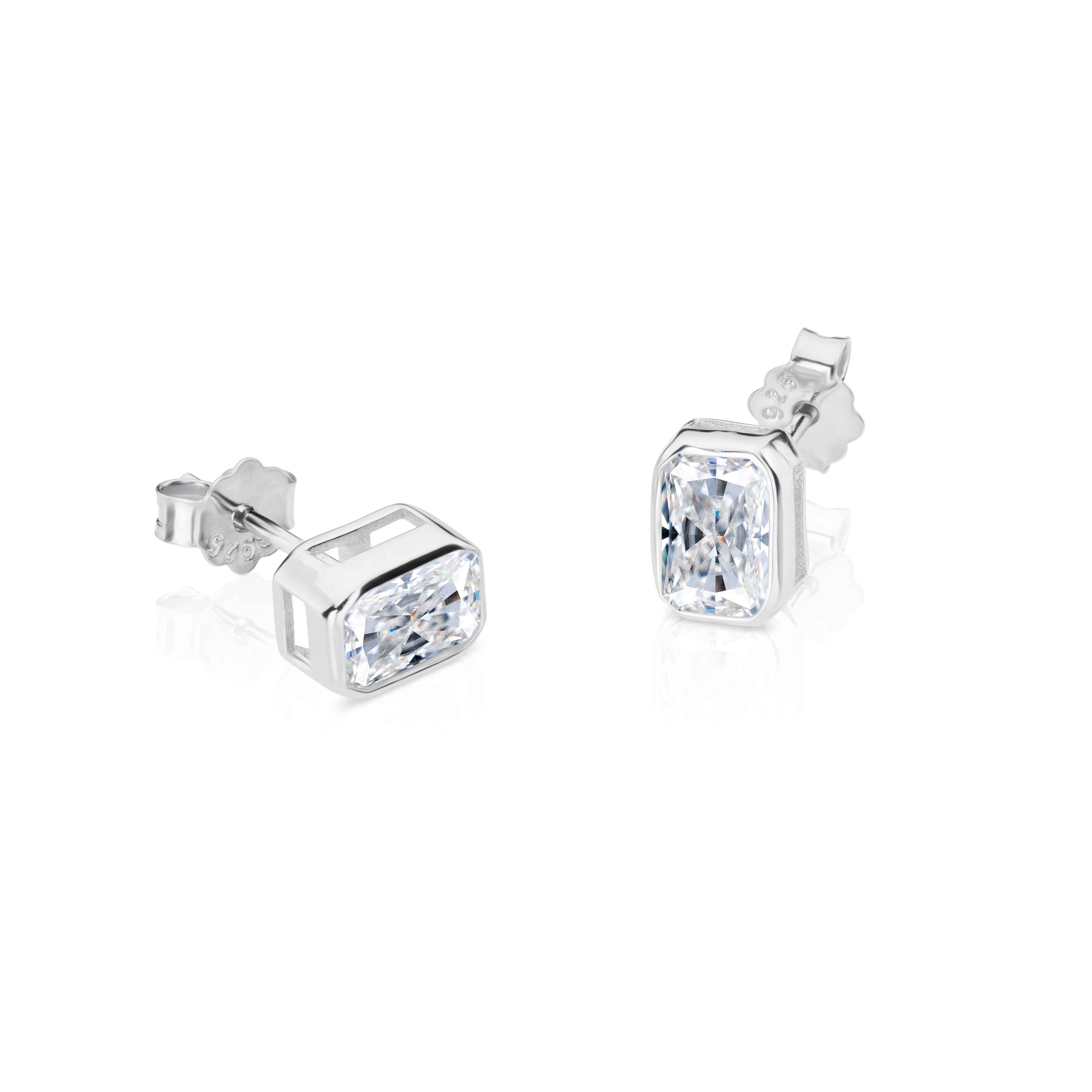 Crushed Ice Radiant Cut 925 Silver Ring Bracelet Necklace Earrings - 12 Colours!