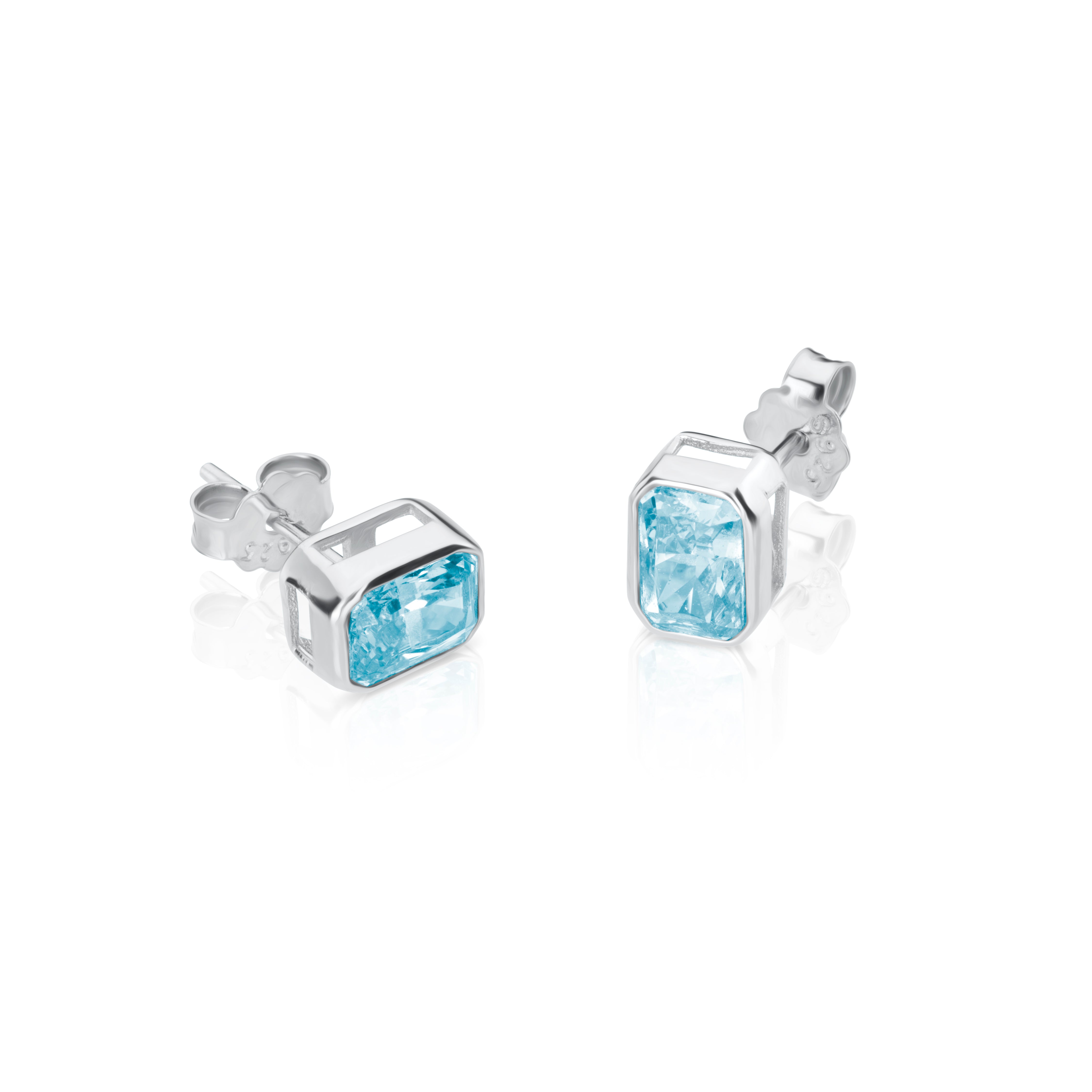 Crushed Ice Radiant Cut 925 Silver Ring Bracelet Necklace Earrings - 12 Colours!