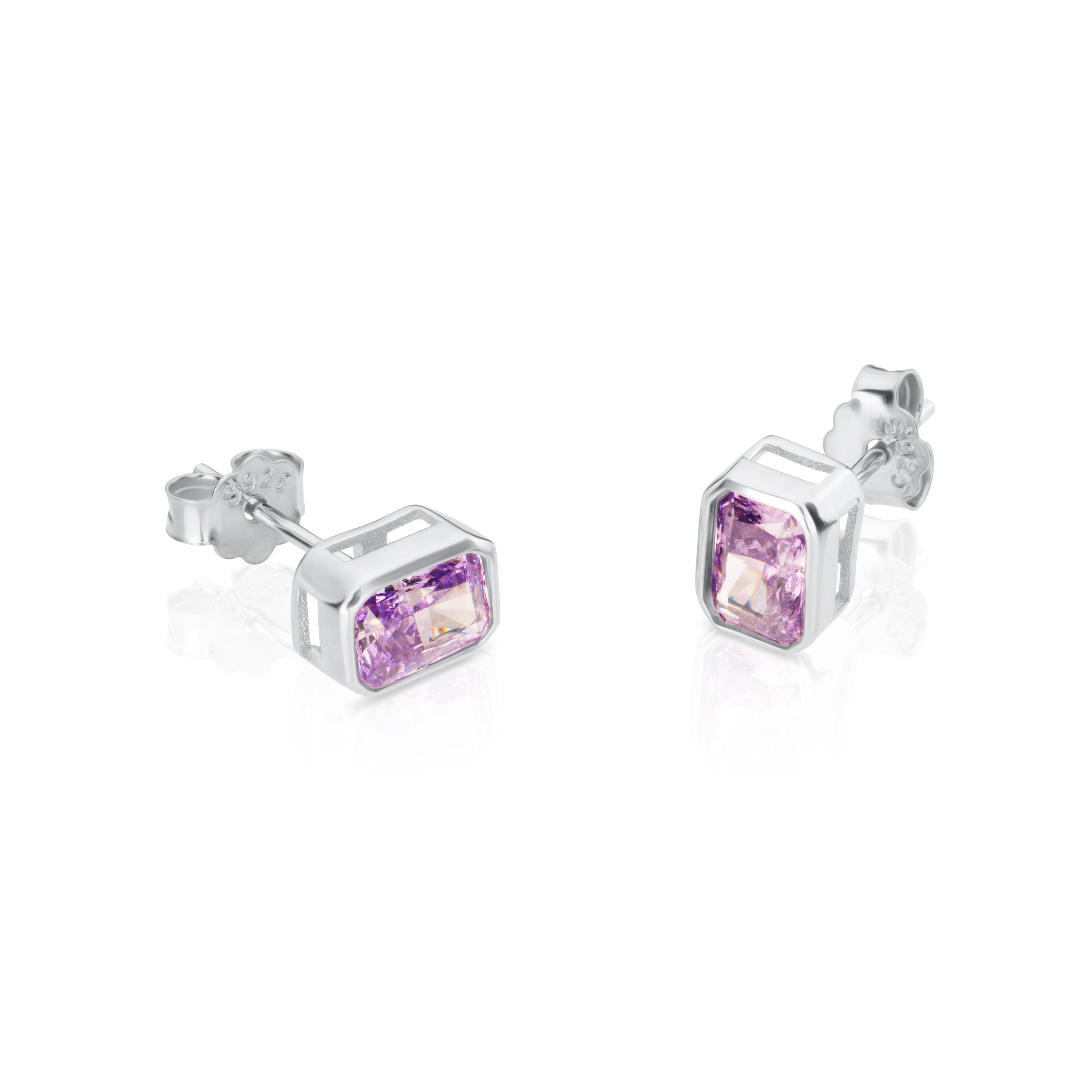 Crushed Ice Radiant Cut 925 Silver Ring Bracelet Necklace Earrings - 12 Colours!