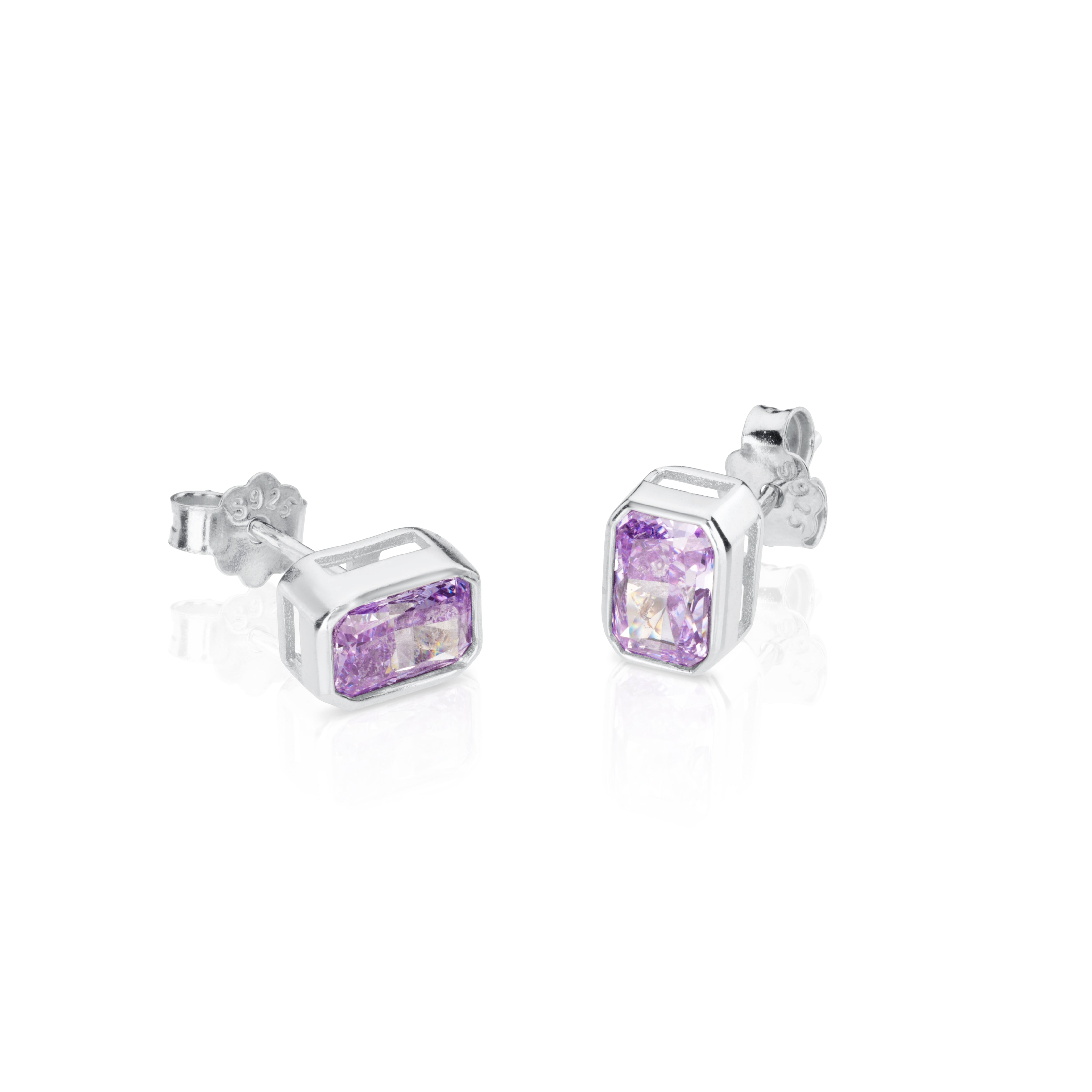 Crushed Ice Radiant Cut 925 Silver Ring Bracelet Necklace Earrings - 12 Colours!