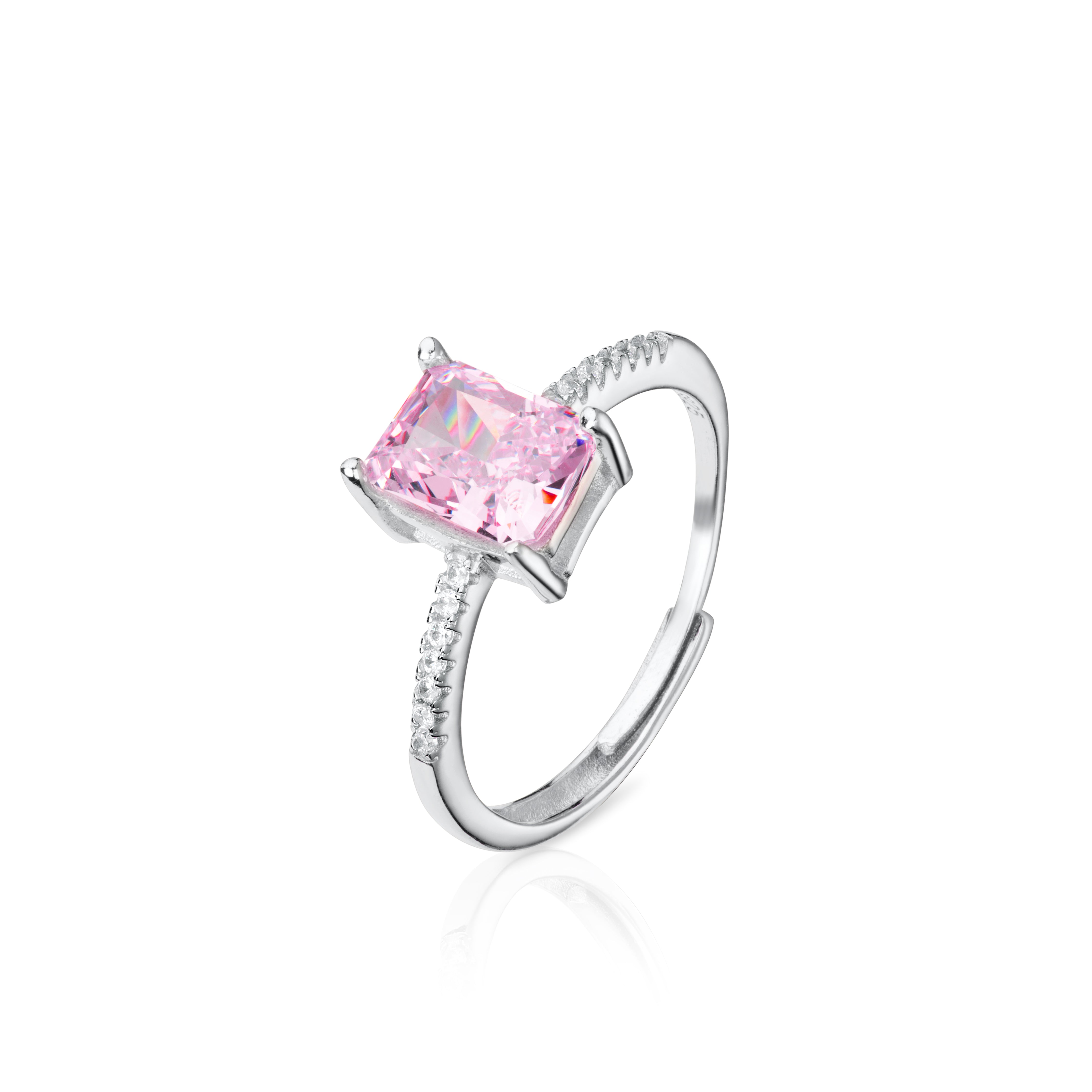 Crushed Ice Radiant Cut 925 Silver Ring Bracelet Necklace Earrings - 12 Colours!