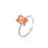 Crushed Ice Radiant Cut 925 Silver Ring Bracelet Necklace Earrings - 12 Colours!