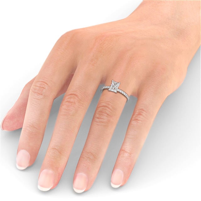 Crushed Ice Radiant Cut 925 Silver Adjustable Rings - 12 Colours!