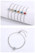 925 Sterling Silver Moissanite Square Tennis Adjustable Bracelet - 6 Colours!