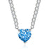 Crystal Heart Tennis Silver Necklace - 5 Colours!