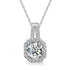 925 Sterling Silver 1-2 Carat Moissanite Diamond Bag Princess Pendant Necklace