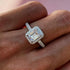 925 Sterling Silver 1-2 Carat Moissanite Rectangular Border Ring