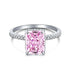 Radiant Cut 925 Sterling Silver Adjustable Ring- 7 Colours