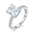 Exquisite 925 Silver Radiant Cut Adjustable Ring - 2 Colours!