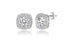 Delicate Round & Square Sparkle Halo Stud Earrings - 3 Colours!