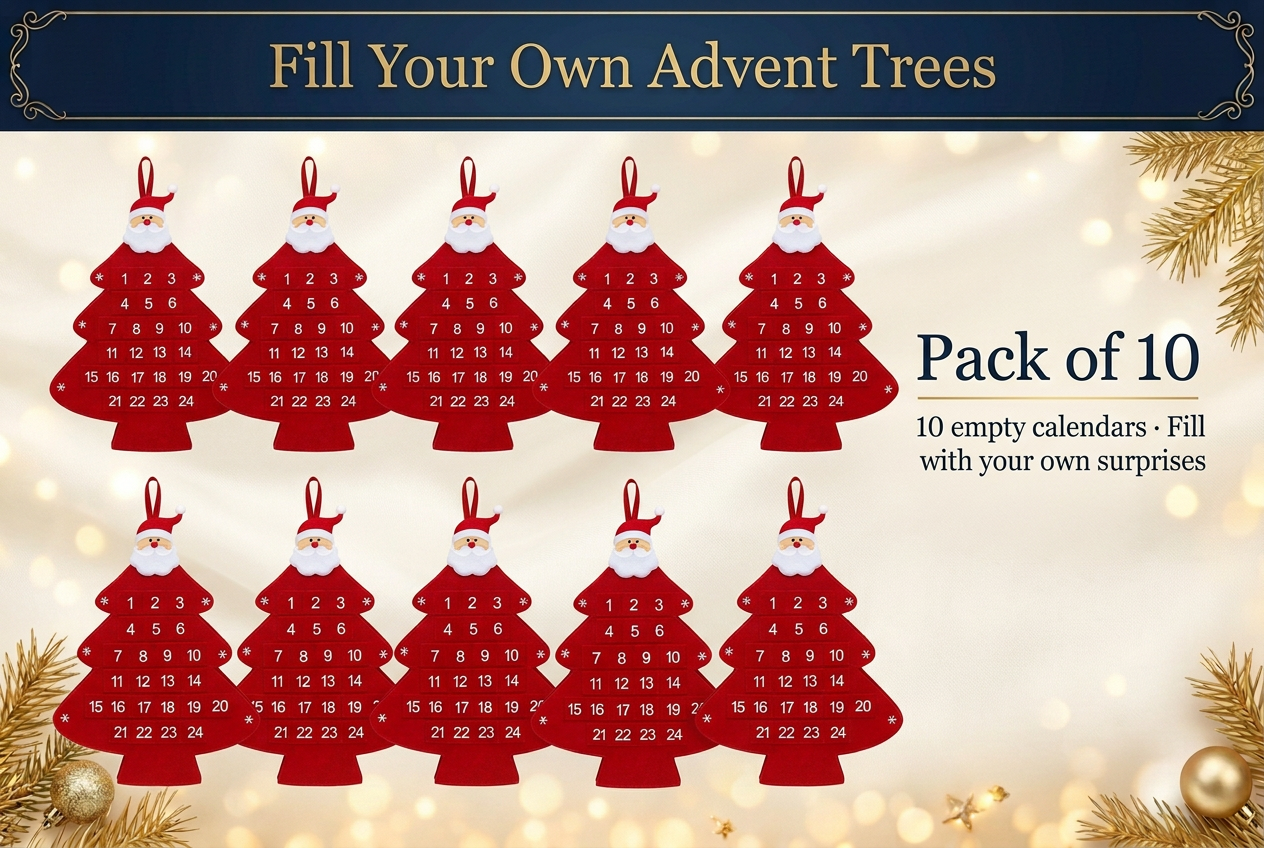 Banner pacco da 10 calendari ad albero vuoti