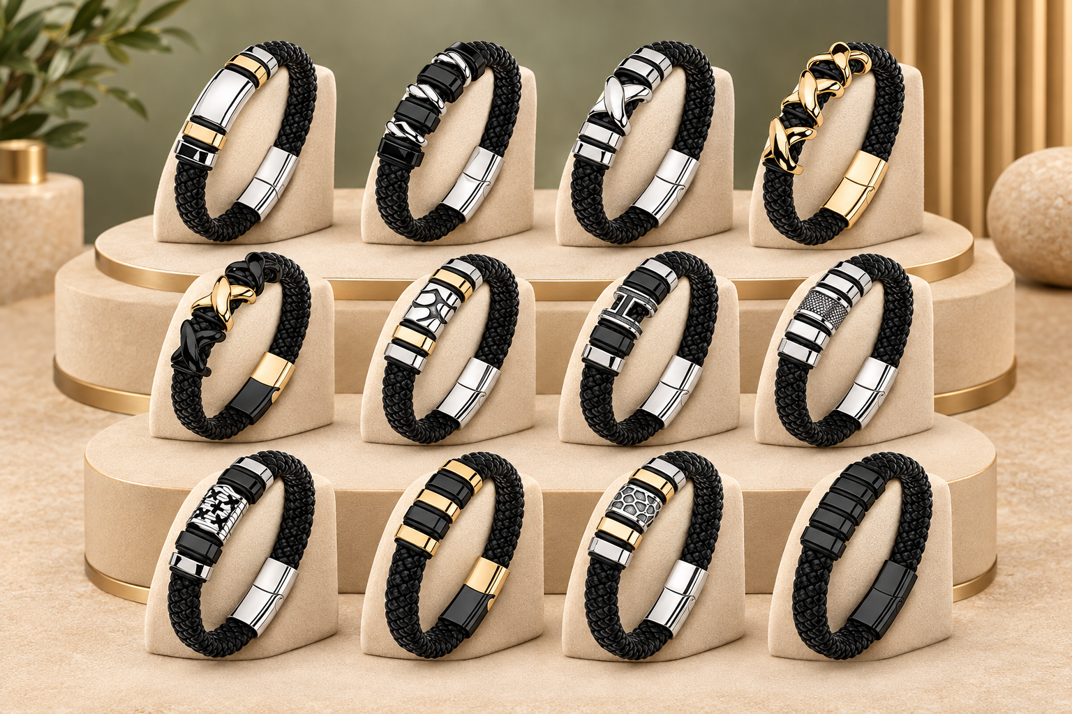 Display dei 12 bracciali