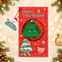 Christmas greeting card with tree plush character.