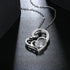 925 Sterling Silver Love Double Heart 6.0mm Moissanite