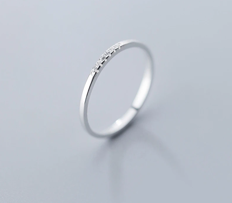 925 Sterling Silver Fashionable Ziecon Ring