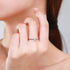 925 Sterling Silver Oval Zirconia Rings Adjustable!
