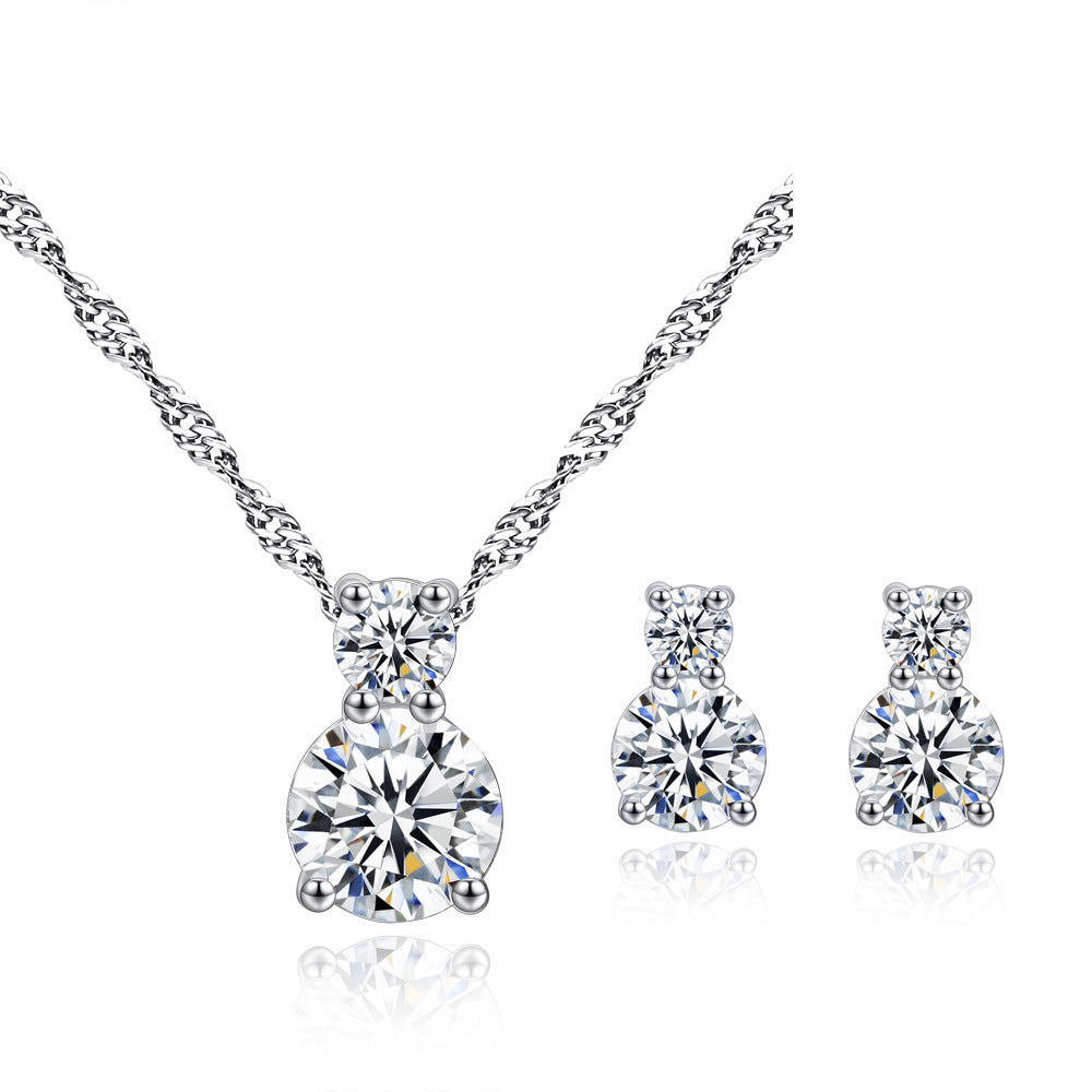 Brilliance Clear Crystal Pendant & Earring Set