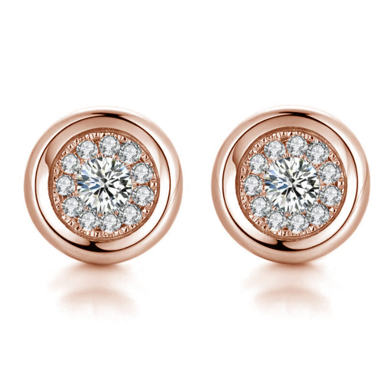 Round Stud Earrings Super Shine -2 Colours!