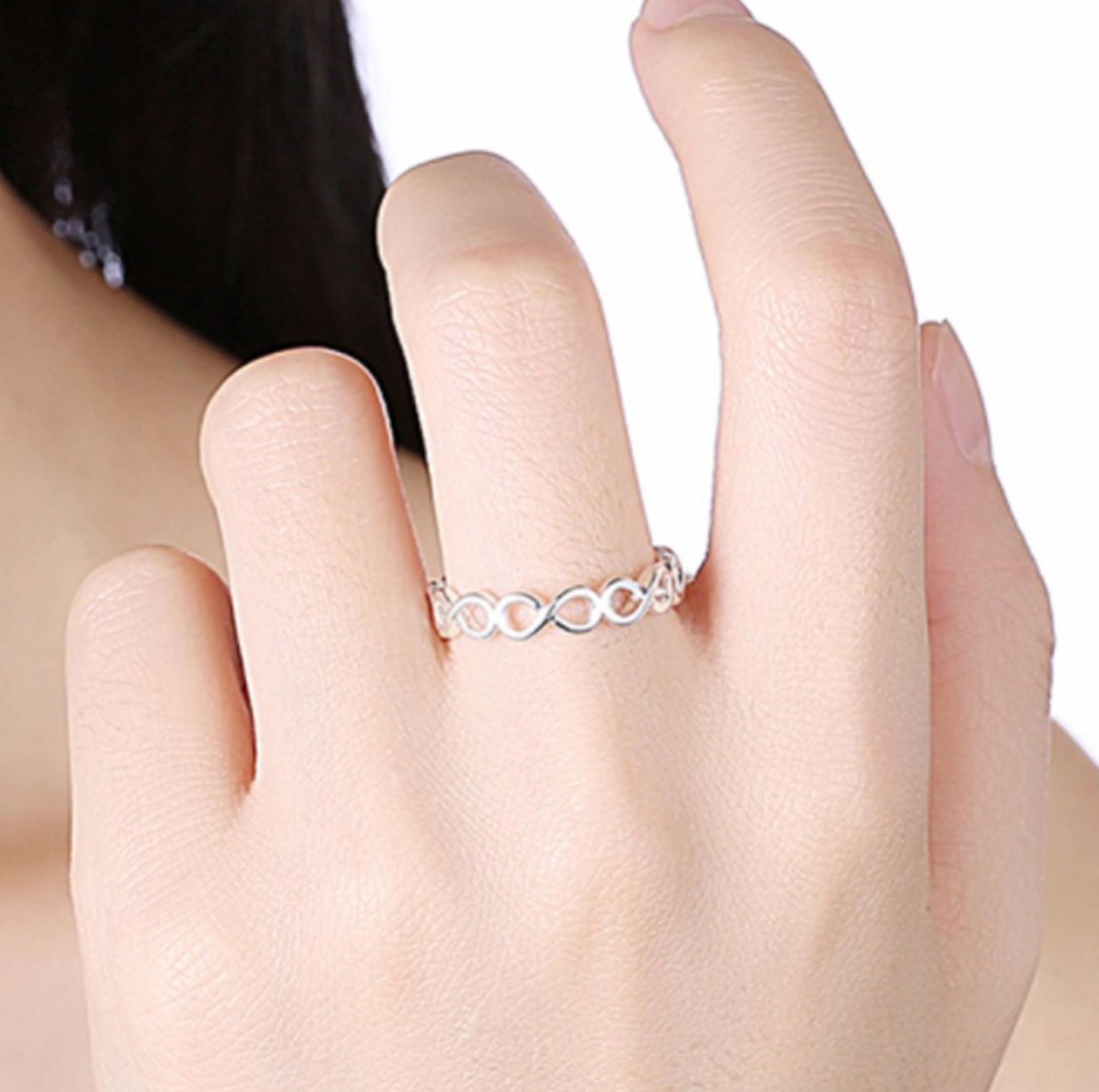 Silver Infinity Band Ring