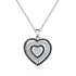 Black&White Crystals Silver 925 Heart Necklace