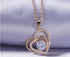 Open Hearts Rhythm Crystals Necklace