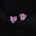 Natural Mystic Topaz Heart Jewelry Set 925 Sterling Silver