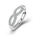 925 Sterling Silver Love Infinity Ring - Adjustable!