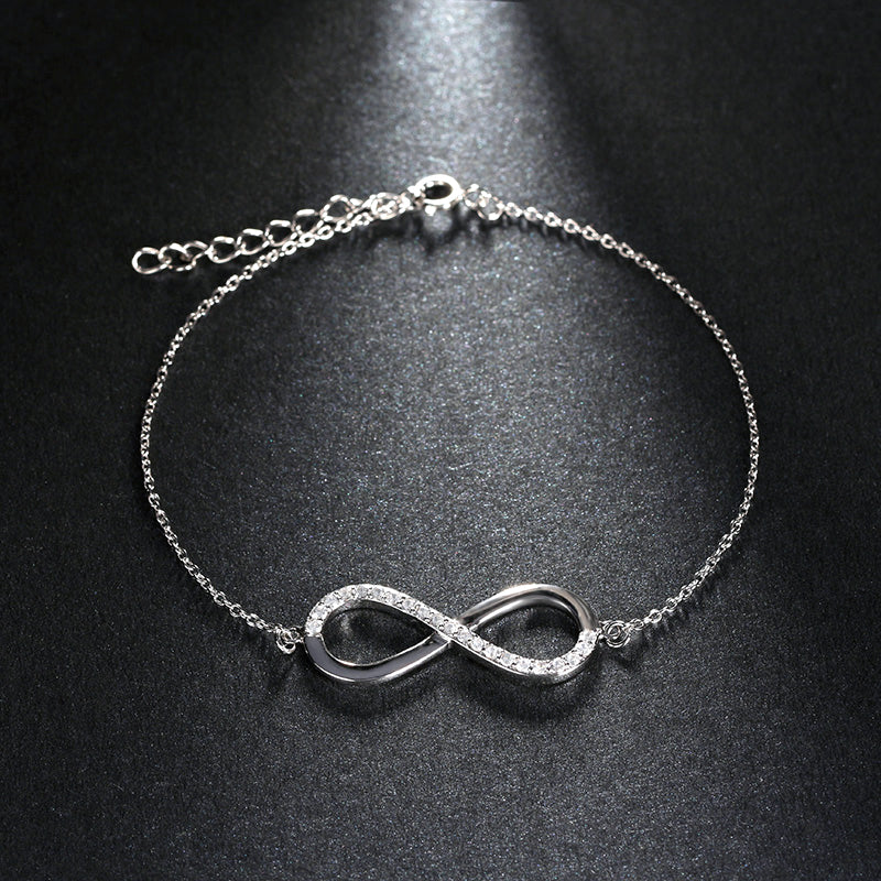 The Love Silver  Infinity Bracelet