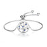 Life Tree Blue Zircon Silver Bracelet Adjustable