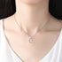 Clear Crystals Moon & Star Necklace