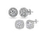 Round & Square Sparkle Halo Stud Earrings - 3 Colours!