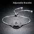 Crystal Silver Bracelet Adjustable CUBIC ZIRCONIA