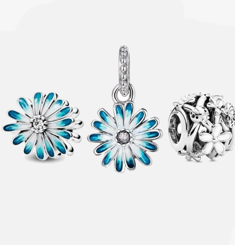 3 Set Daisy Flower Charms Collection - 3 Colours!