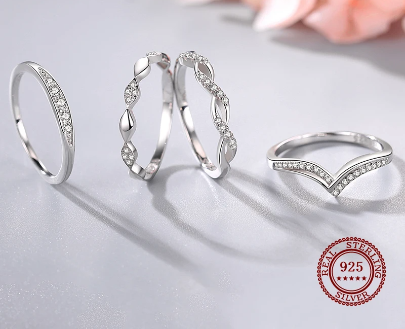 925 Sterling Silver Infinity Entwined Ring Adjustable