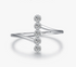 925 Sterling Silver  Delicate 5 Stone Adjustable Ring!