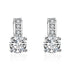 Round Solitaire Crystals Dangle Earrings - 2 Colours!