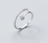 925 Sterling Silver Zircon Pentagram Ring
