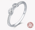 925 Sterling Silver Infinity Ring Adjustable!