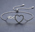 Silver 925 Heart & Infinity Crystals Bracelet!