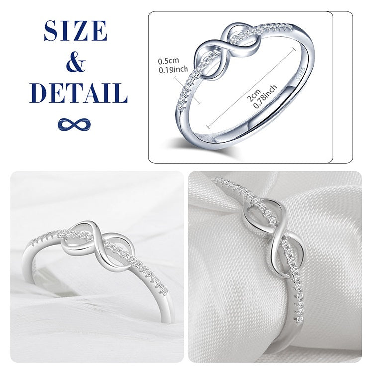 Elegant Infinity Crystals Adjustable Ring!