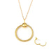 Snake Chain Style O-Shaped Pendant Necklace - 3 Colours!