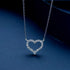 Open Heart Crystals Necklace!
