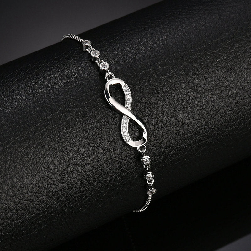 Luxurious Crystal Adjustable Infinity Bracelet