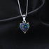Mystic Topaz Heart Necklace 925 Sterling Silver
