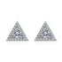 Triangle Shape Drop Earrings Moissanite 1ct